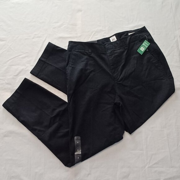 NWT Black GAP Factory Mid-Rise Downtown Khakis - Picture 6 of 14